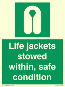 Life jackets stowed within